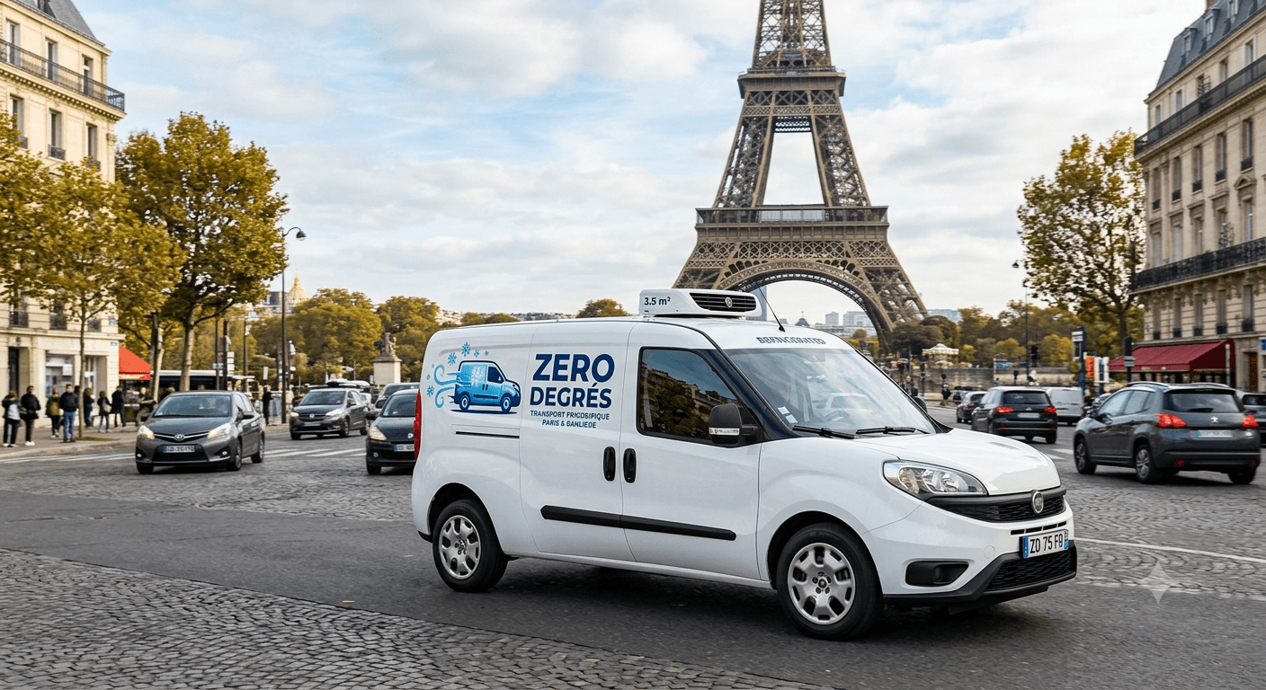 Fourgon frigorifique Zéro Degrés 3,5 m³ en livraison dans Paris